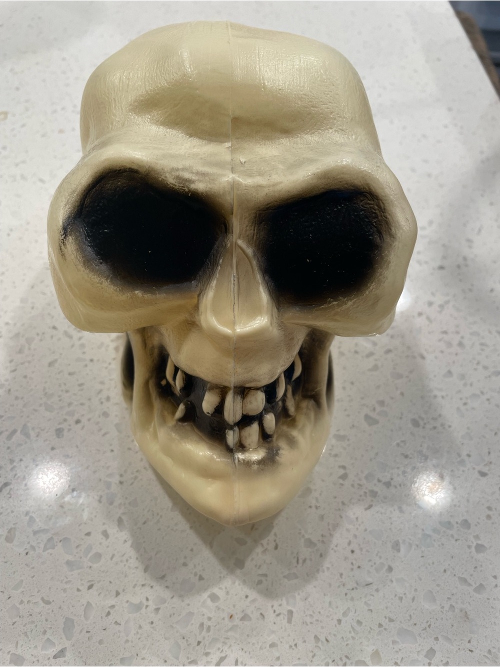 Skeleton Skull Blow Mold Plastic Halloween Holiday Spooky Decor 5 inch